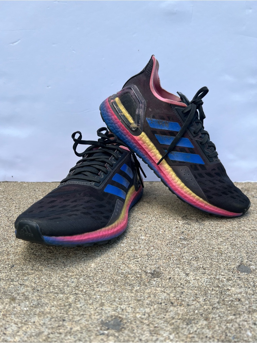Adidas UltraBoost PB NYC Marathon – Women's Size 8 - Rainbow Gradient Midsole